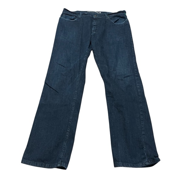 Nautica Men's Dark Blue Relaxed Jeans Size 38 x 34 Straight Leg Minimalist - Picture 1 of 8
